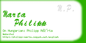 marta philipp business card